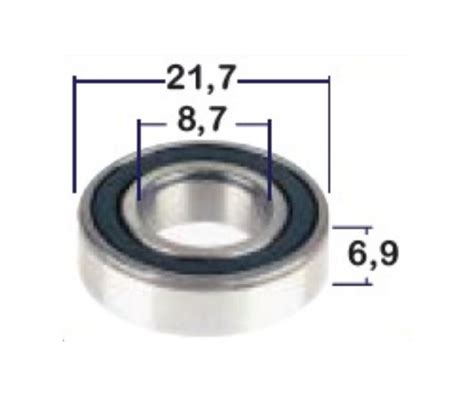 Rolamento HCH CTK 608 DDU 2RSC3 18900CARBONPECAS