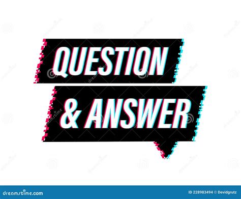 Question And Answer Banner Glitch Icon Megaphone Banner Web Design