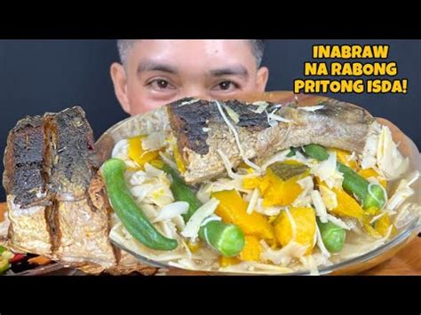 Pritong Isda At Inabraw Na Labong Mukbang Asmr Filipino Food Mukbang