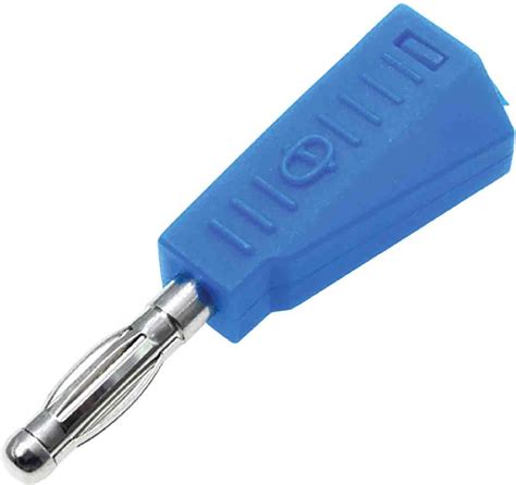 Fiche banane 4 mm RS PRO Bleu Mâle 19A 30V RS