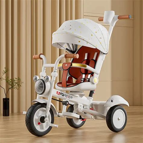 Multi Purpose Foldable Mom Single 3 Wheel With Headlights Seat Bicycle