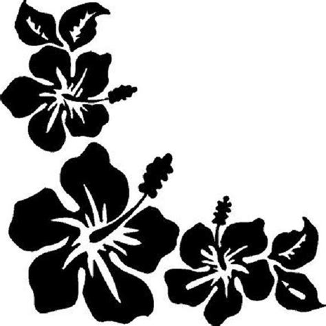 A Black And White Silhouette Of Flowers