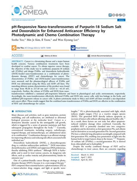 Pdf Ph Responsive Nano Transferosomes Of Purpurin Sodium Salt And