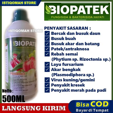 PROMO COD BIOPATEK 500ml Fungisida Bakterisida Hayati Obat Mengatasi