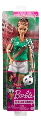 Boneca Barbie Jogadora De Futebol Verde Mattel MercadoLivre