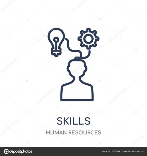 Skills Icon Skills Linear Symbol Design Human Resources Collection