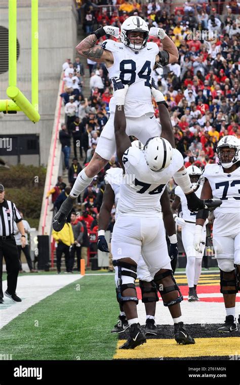 Penn State Tight End Theo Johnson Celebrates His Touchdown With