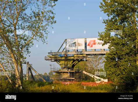 Bridge On The Po River Piacenza Italy Stock Photo Alamy