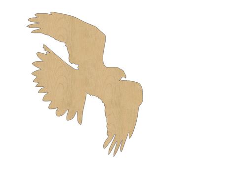 Flying Eagle Bird Cutout Shape Laser Cut Unfinished By Aihconcepts