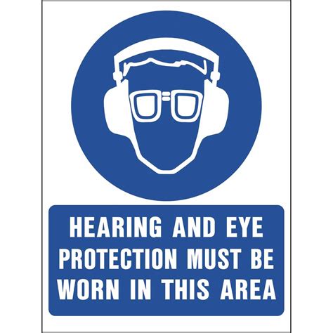 Hearing And Eye Protection Must Be Worn Sign House Numbers Letters And Signs