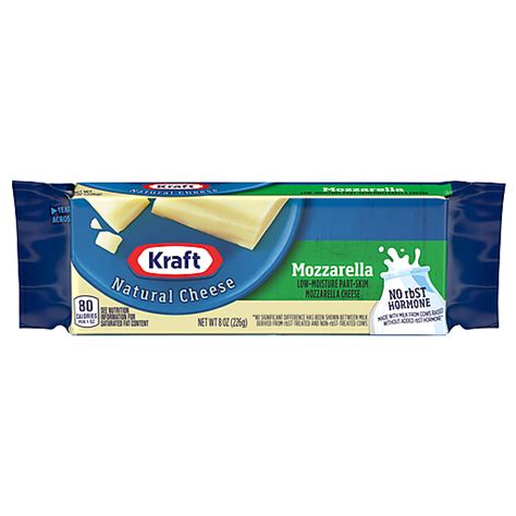 Kraft Cheese Natural Part Skim Mozzarella Low Moisture 8 Oz