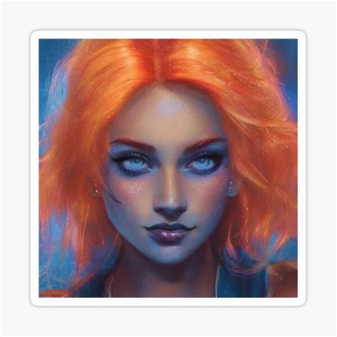 Bloom Fire Fairy Art Portrait Fate Sticker By Biodigital Jazz