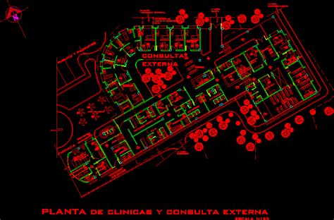 Piano Dell Ospedale In Autocad Libreria Cad