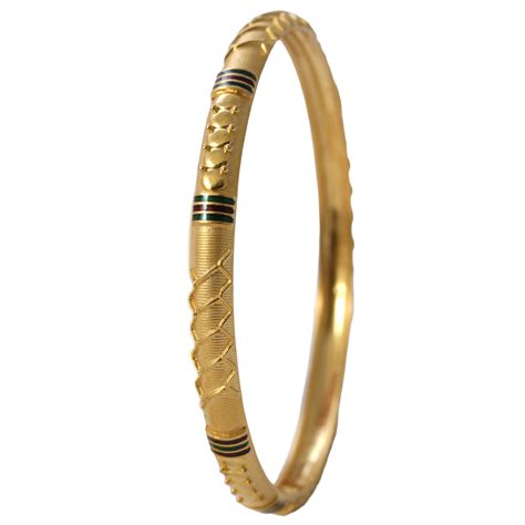 Hira Panna K Exclusive Gold Traditional Bangle Hira Panna Jewellers