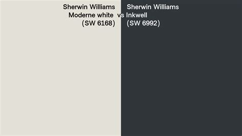 Sherwin Williams Moderne White Vs Inkwell Side By Side Comparison