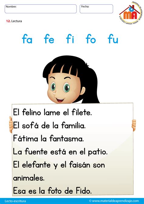 La Letra F Lecto Escritura Material De Aprendizaje Material De