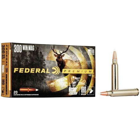 Federal Premium 300 Winchester Magnum 180gr Nosler Accubond Rifle Ammo