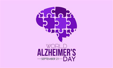 Vector Illustration Design Concept Of World Alzheimers Day Observed On