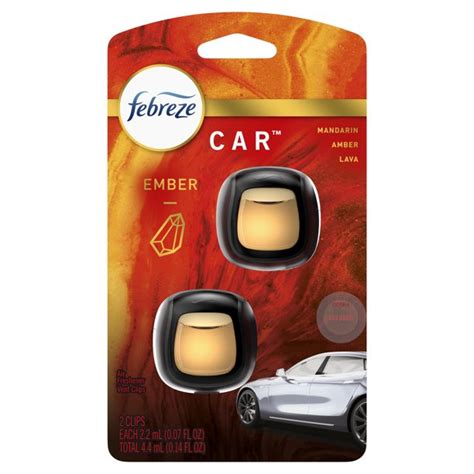 Febreze Car Ember Scent Air Freshener Vent Clip 07 Oz 2 Count