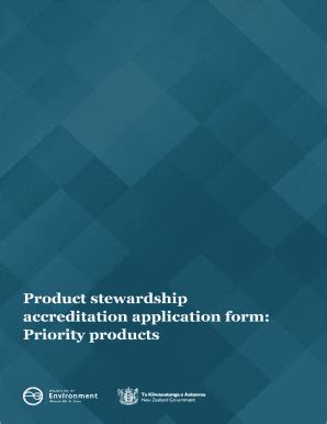 Fillable Online Product Stewardship Accreditation Application Form Fax