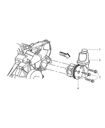 Af Genuine Mopar Power Steering Pump Assembly