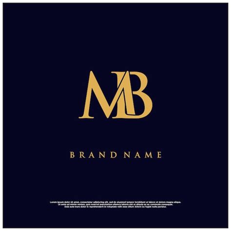 Premium Vector Luxury Modern Combination MB Or BM Abstract Vector Logo