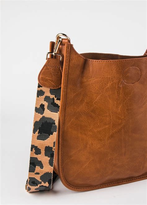 Vegan Leather Crossbody Bags With Wide Strap Semashow