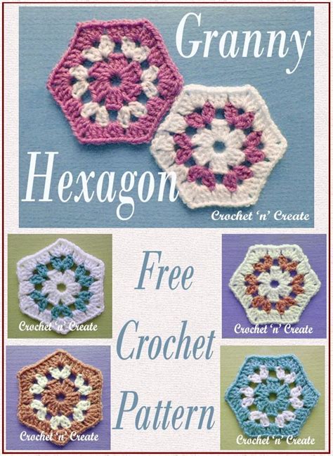 Crochet Granny Hexagon Hexagon Crochet Pattern Crochet Hexagon