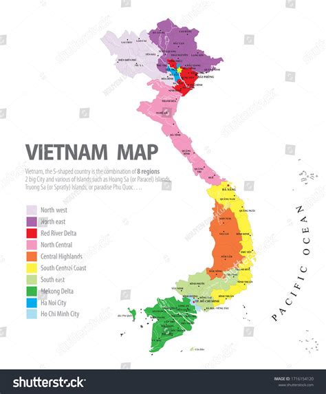 Mapa De Vietnam Regiones De Ciudades Vector De Stock Libre De