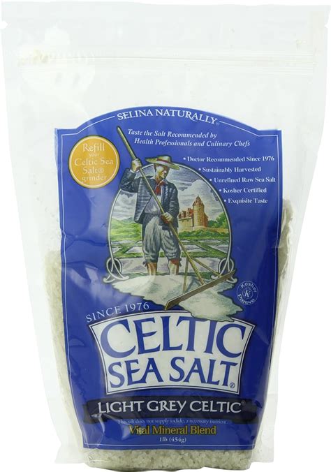 Light Grey Celtic Sea Salt Resealable Bags Additive Free Delicious