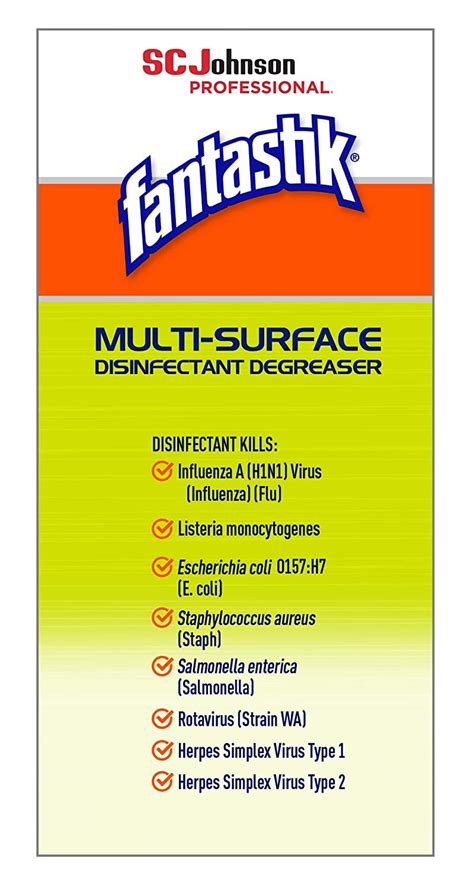 Sc Johnson Professional Fantastik Multi Surface Cleaner And Disinfectant