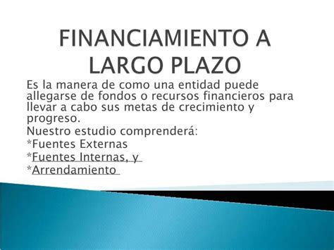 Ppt Financiamiento A Largo Plazo Powerpoint Presentation Free