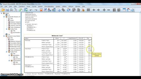 Spss Glm Univariate Multivariate En Repeated Measures Youtube