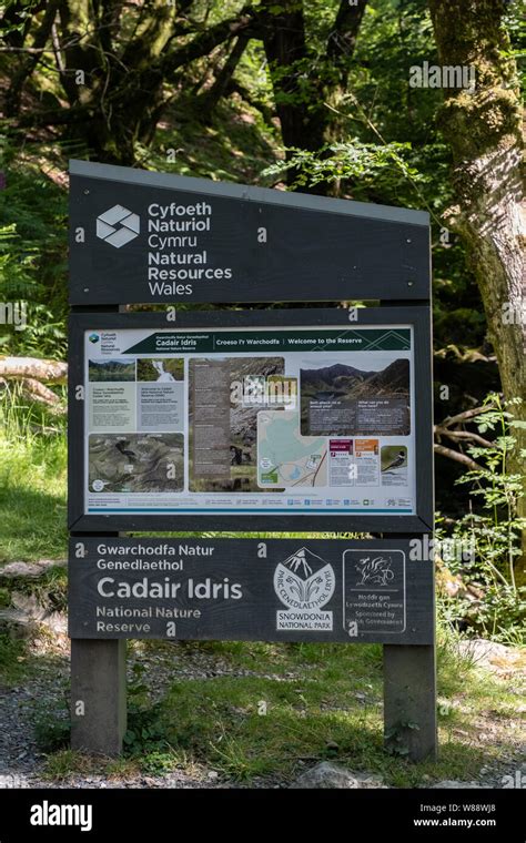 Information Sign Cadair Idris Mountain Massif Cader Idris National