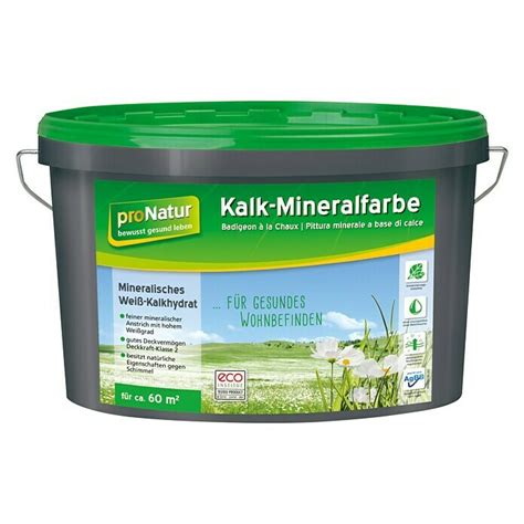 Baufan Pronatur Wandfarbe Kalk Mineralfarbe Wei Matt L