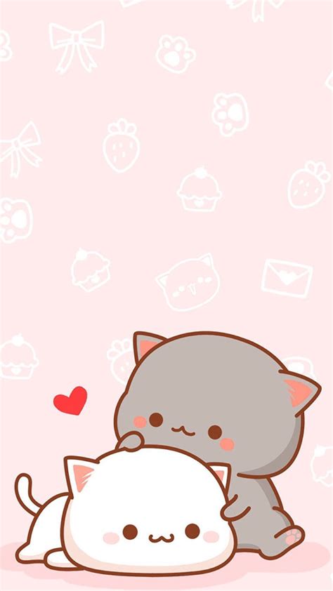 Wallpapers Fondos De Pantalla De Gatos Kawaii Tiernos Hd K Pinteres