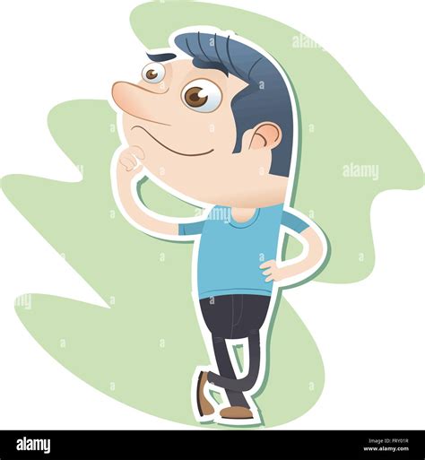 Cartoon young man thinking Stock Vector Image & Art - Alamy