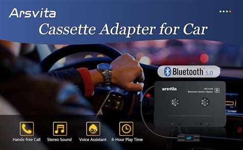 Arsvita Car Audio Bluetooth Cassette To Aux Receiver Tape Desk