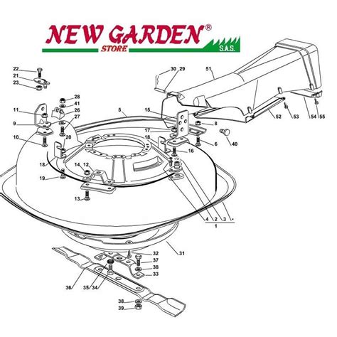 Exploded View Of Cutting Deck El Xe Lawn Tractor Castelgarden