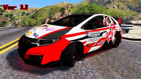 2015 Honda Civic Type R FK2 Itasha Livery GTA 5 Mods