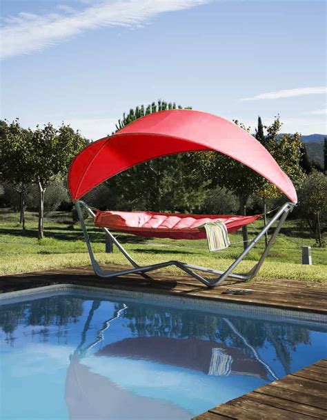 Backyard Patio Hammock with Rotating Cover and Stand - Walmart.com