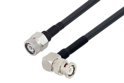 TNC Male To BNC Male Right Angle Low Loss Cable Using LMR 240 UF Coax