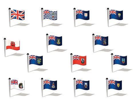 World Flags British Territories Overseas Stock Illustration - Download Image Now - iStock