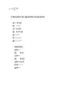 Ecuaciones 1º y 2º grado Ejercicios de Matemáticas Docsity