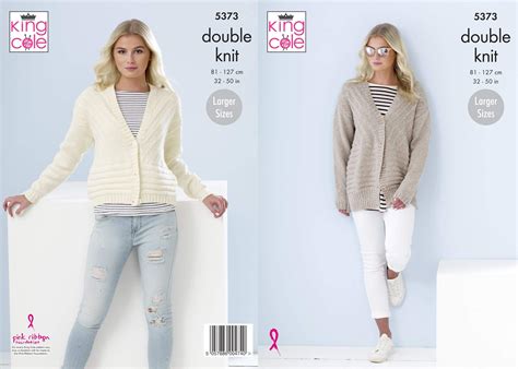 King Cole Knitting Pattern Womens Short And Long Cardigans In