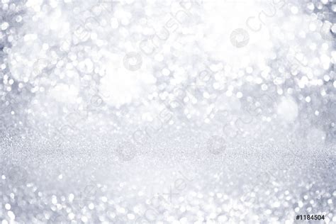 Abstract Silver Glitter Bokeh Lights With Soft Light Background Stock