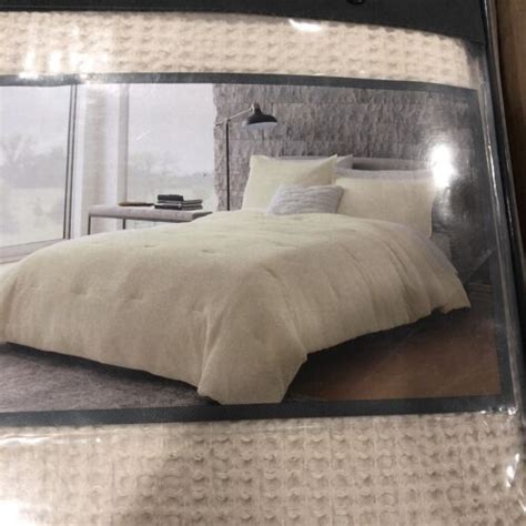 Threshold Natural Waffle Weave Comforter Pillow Sham Set Full Queen