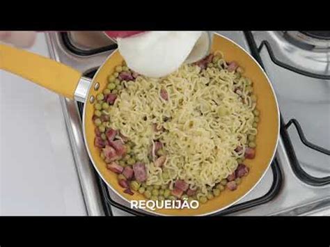 RECEITA DE MIOJO BACON ERVILHA E REQUEIJÃO MIOJO CREMOSO YouTube