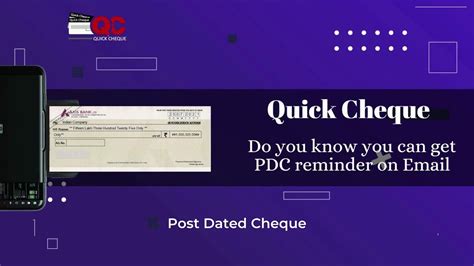 Post Dated Cheque 𝗣𝗗𝗖 𝗥𝗲𝗺𝗶𝗻𝗱𝗲𝗿𝘀 Quick Cheque Cheque Printing