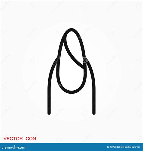 Nail Icon Logo Illustration Vector Sign Symbol For Design Stock